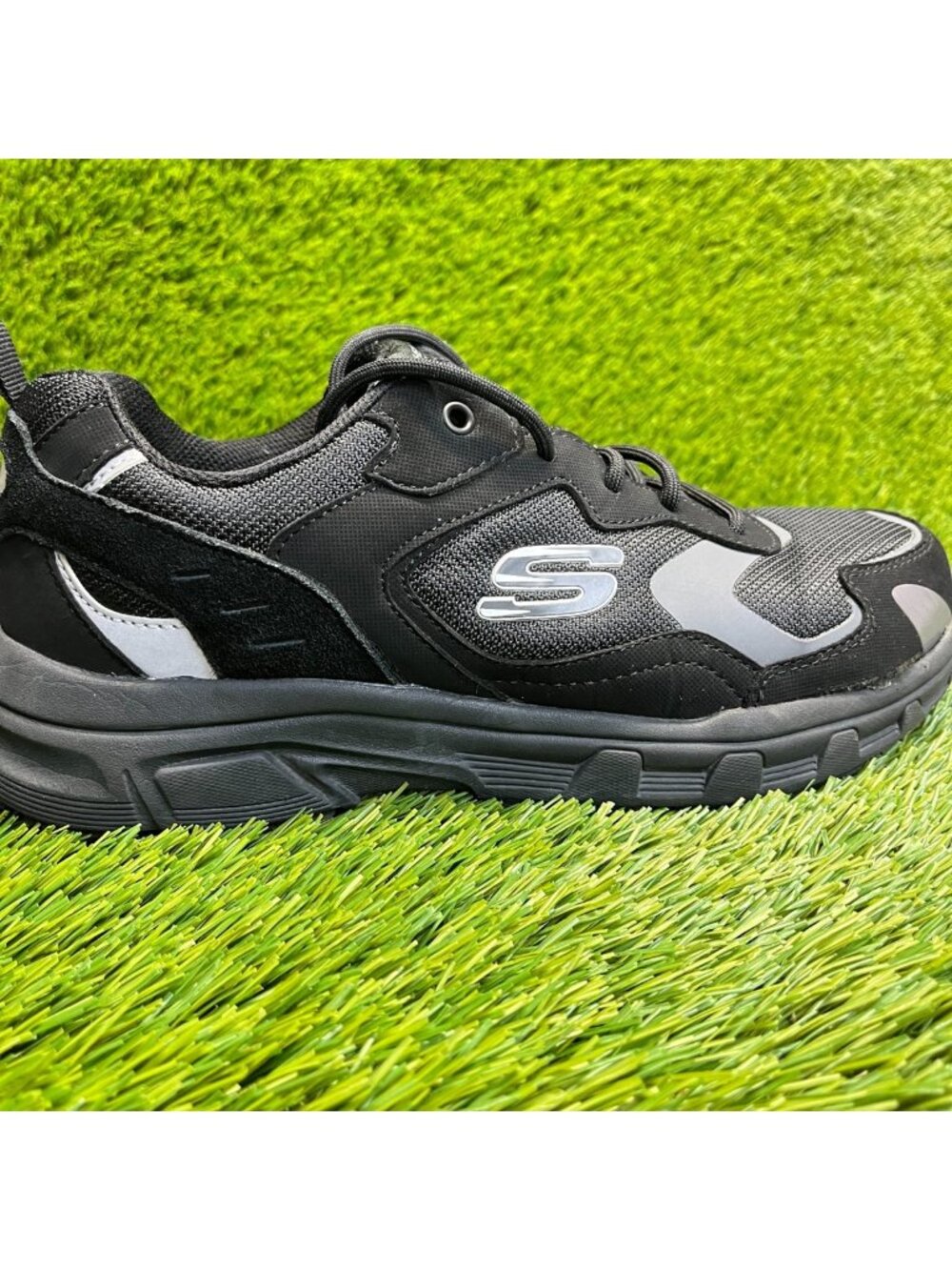 Skechers Oak Canyon Mens Size 8 Black Athletic Running Walking Shoes Sneakers